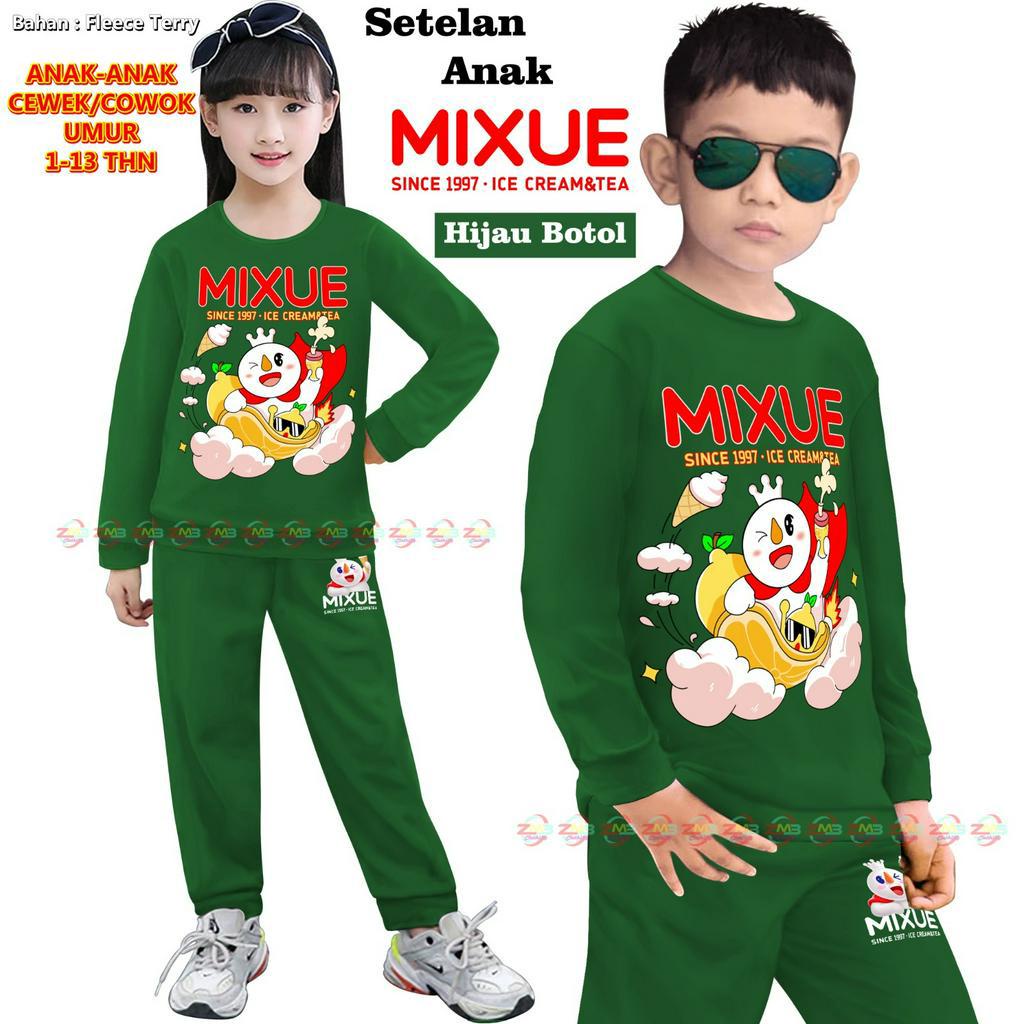 Setelan Anak-anak MIXUE VIRAL TOP MODEL 000132 BISA COD &amp; Gratis Ongkir Cowok Cewek terbaru dan termurah Baju Kaos Tshirt Training Olahraga Anak Sportswear Children Paling Tren &amp; Laris Kekinian Senam