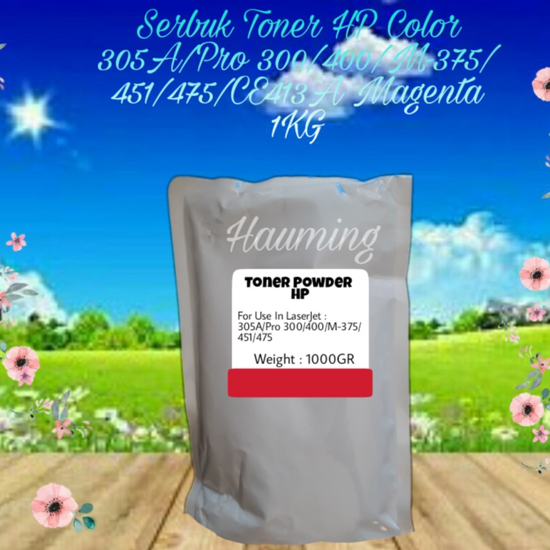 Serbuk Toner HP 305A M375 M451 M475 M375NW M451DN Pro 300 400 CE413A Magenta 1kg
