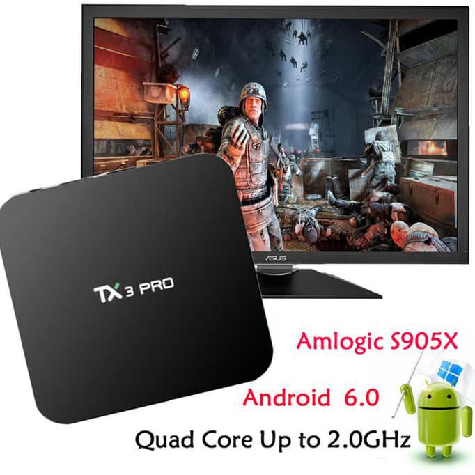 Termurah Android Tv Box Tx3 Pro Android 6.0 Marshmallow Amlogic S905X 4K Terlaris