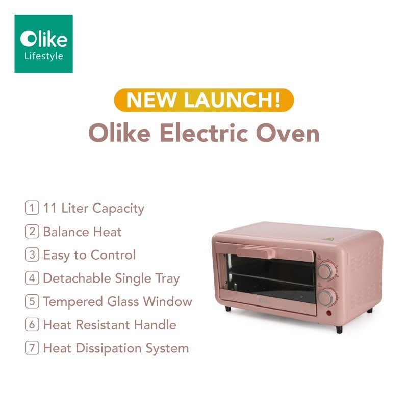 Oven Toaster 11 Liter Olike DKX-D11B1 - Pink