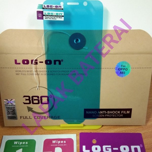 LOG ON ANTISHOCK ANTI GORES JELLY OPPO A83 SCREEN GUARD HYDROGEL