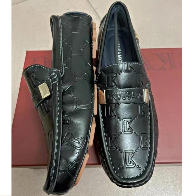 COD Sepatu Pria Loafers Sepatu Slip On Tanpa Tali Pantofel Santai Kasual Kerja Kulit Sapi Asli Kantor Keren Pantofel 045