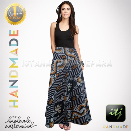 Maxi Skirt / Rok Tenun / Bawahan Batik Wanita Etnik Motif Toraja