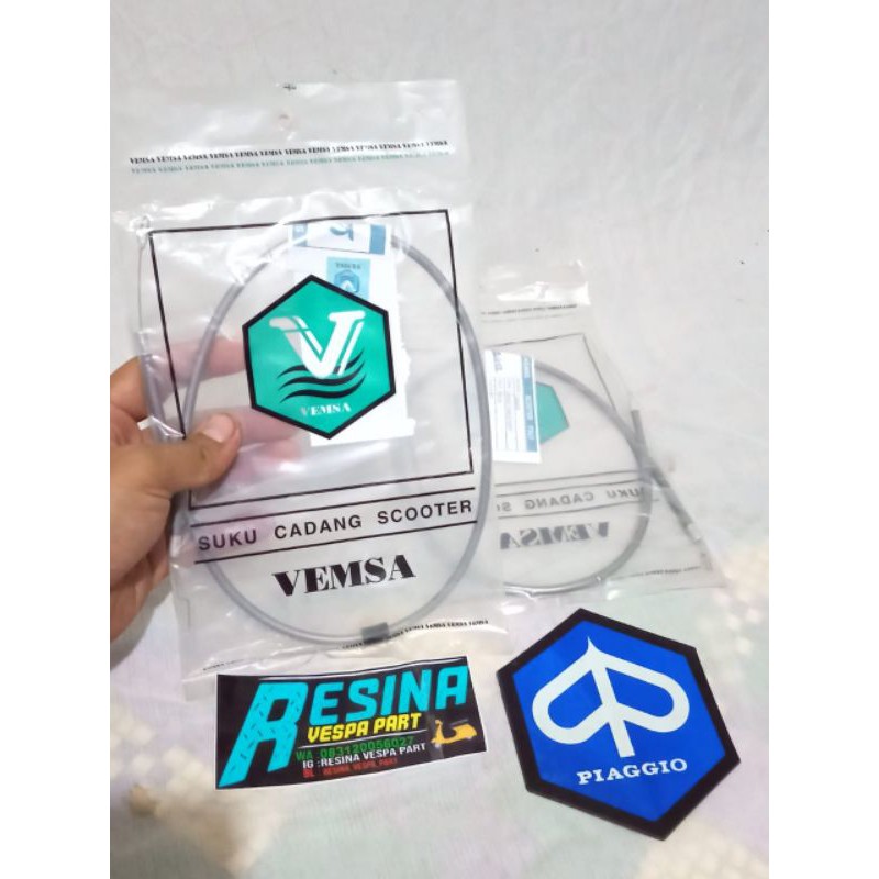 Kabel kawat tarikan choke cuk cuke vespa super sprint ps px exclusife excel merk vemsa