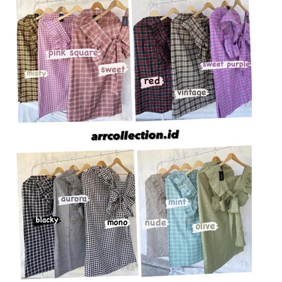 ((TERLARIS)) Bella One Set / rok span dan Vest tali Pita belakang hitss bisa cod