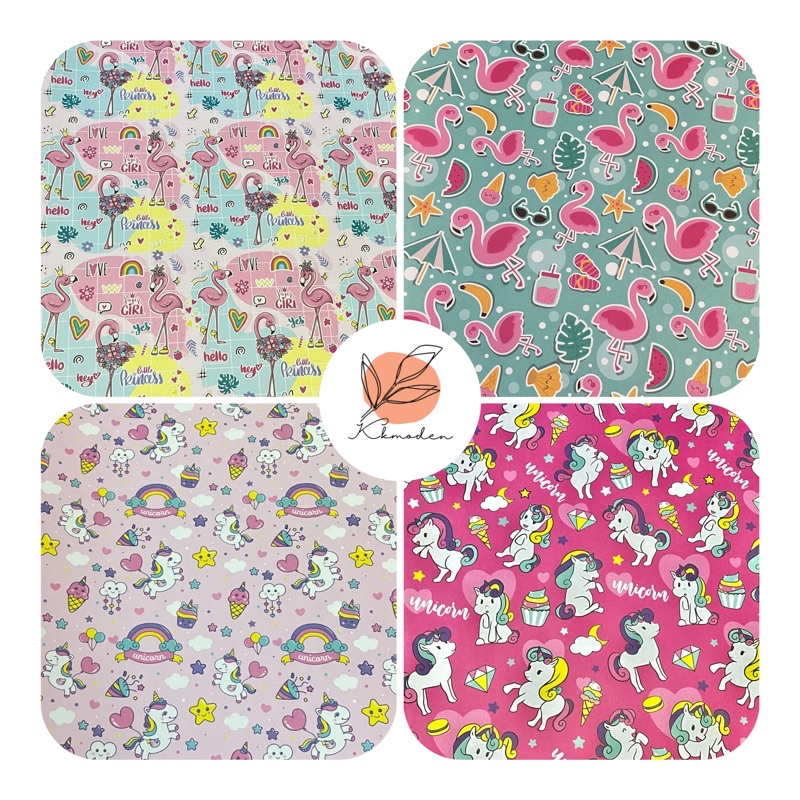 

KERTAS KADO SANSAN WAWA MOTIF UNICORN FLAMINGO HELLO KITTY SANWA DOF