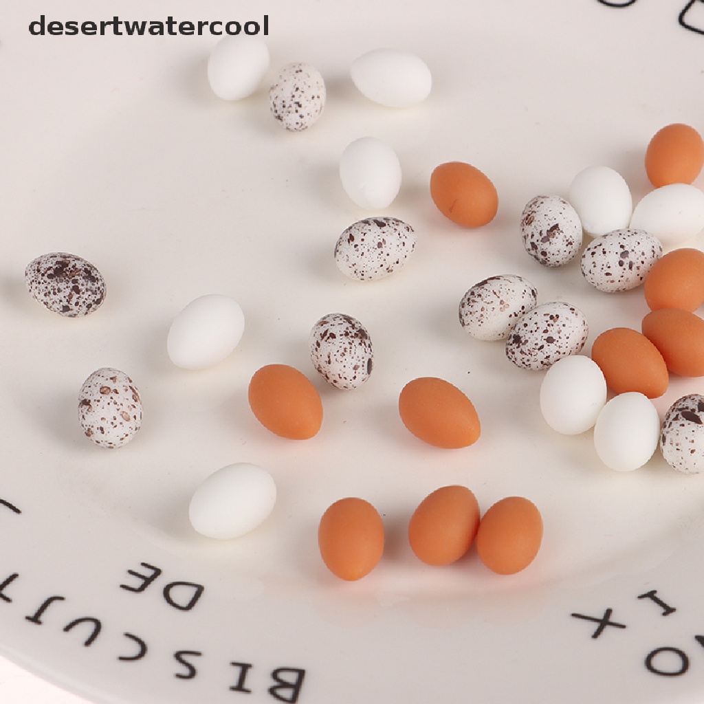 Deid 10pcs / Set Mainan Miniatur Telur Untuk Dekorasi Rumah Boneka