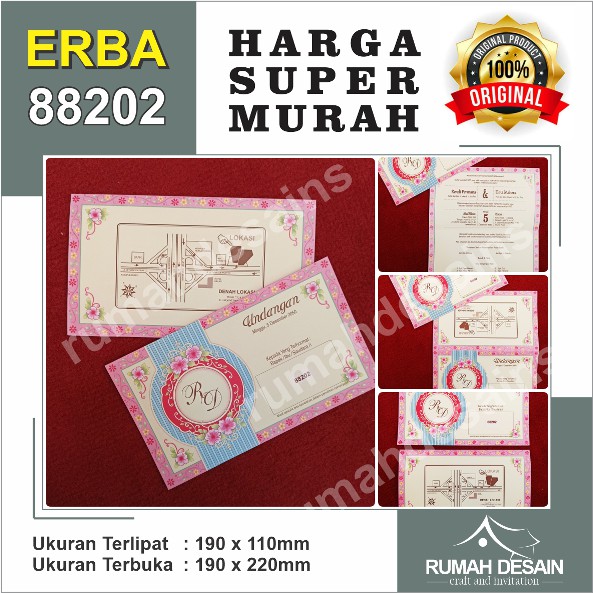 Blanko Undangan Kosong ERBA 88202 ( Harga Termurah ) Produk Original 100%