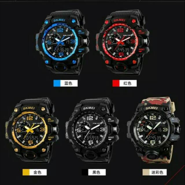 Jam tangan pria sport SKMEI 1155/1155B anti air -hitam