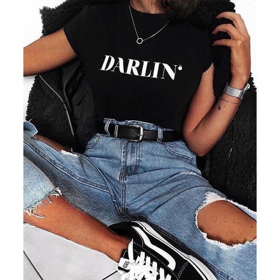 MYSTIQUE.ID-BAJU KAOS DARLIN' T-SHIRT LUCU DAN AESTHETIC