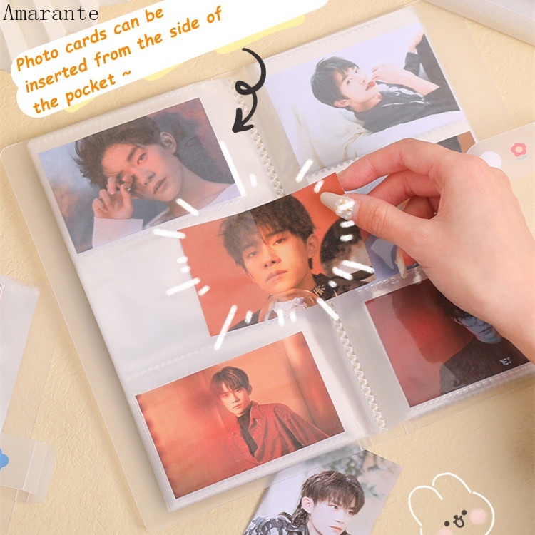 Buku Album Foto / Kartu Pos 80 / 160 / 240 Grids Frosted Bahan PP Ukuran 3 / 6 Inci