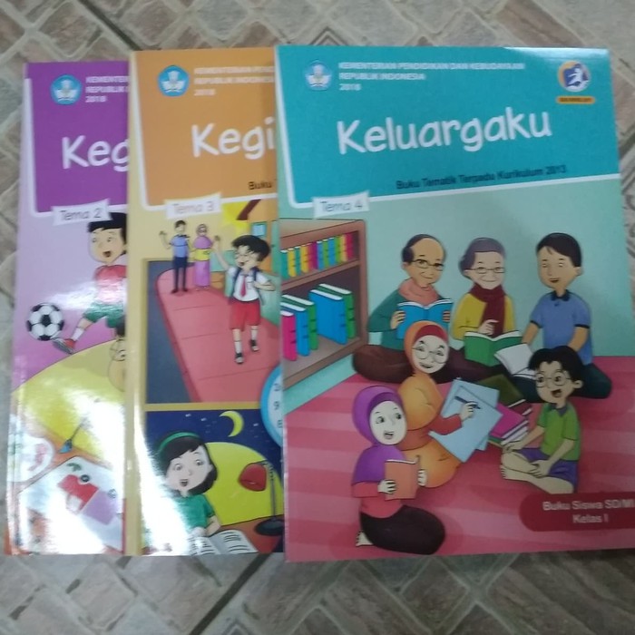 Tematik kelas 1. Tema 2,3 &4. (3 buku)