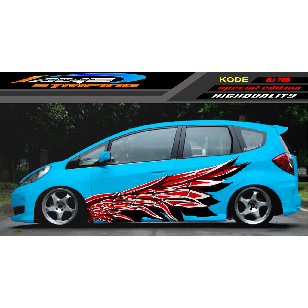 STIKER DECAL MOBIL JAZZ BRIO AVANZA SIGRA YARIS / STIKER VARIASI MOBIL / MODIF STICKER MOBIL