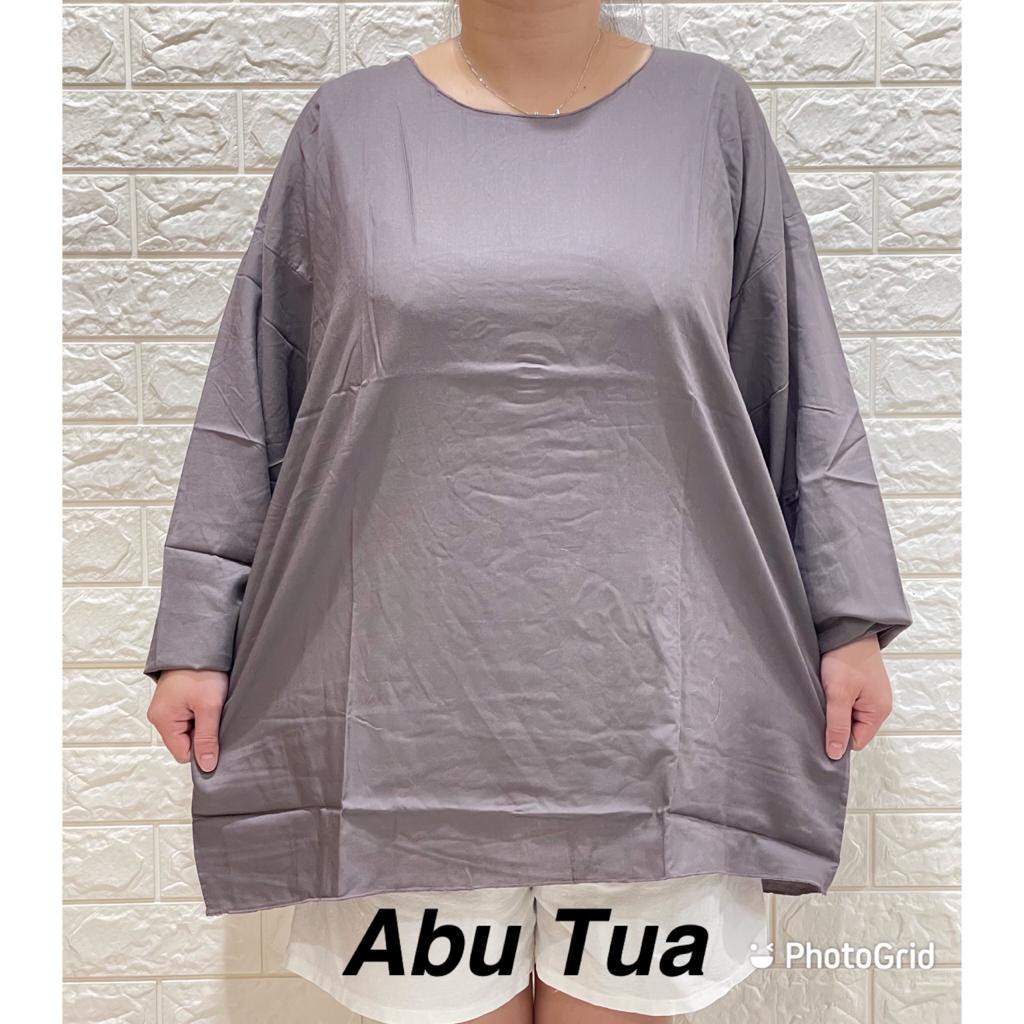 BAJU BALI TANGAN PANJANG SUPER JUMBO POLOS FIT TO XXXL REAL PICT