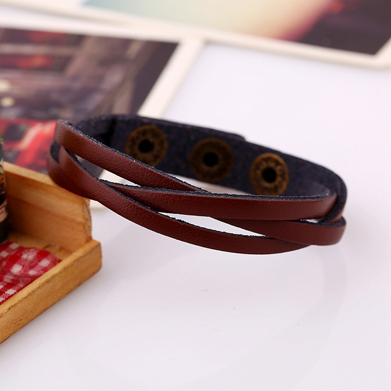 Fancyqube Fancycube Gelang Pasangan Bahan Kulit Pu Gaya Punk