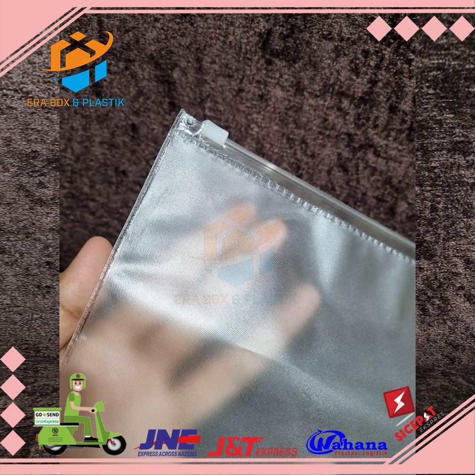 Plastik Mika Zipper | Kantong Baju, Selimut, Mukena | Dompet Plastik