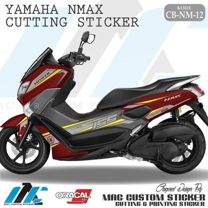 Terlaris Cb Nm 12 Cutting Sticker Nmax Merah Cutting Stiker