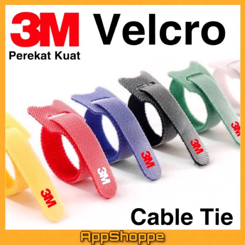 3M VELCRO CABLE TIE ORGANIZER Pengikat Kabel Rekat Kuat FACTORY DIRECT