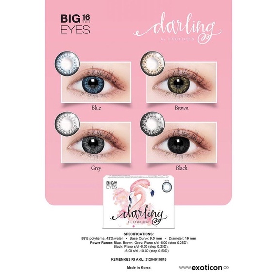 SOFTLENS X2 DARLING BIG EYES 16MM