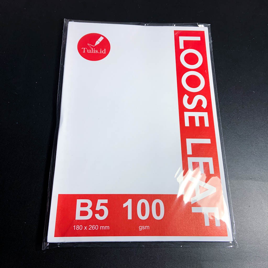 

Basic White Paper Loose Leaf B5 100 GSM Binder Paper Blank Ruled Dotted Grid Murah [INSHOP]