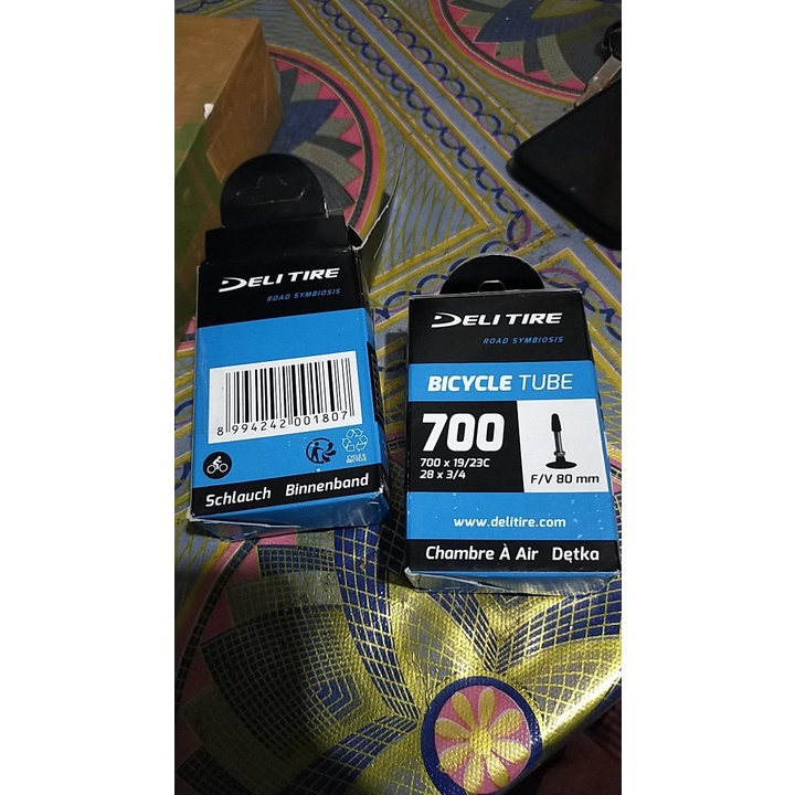 Ban Dalam 700 x 19 / 23c Sepeda Fixie Roadbike. FV &amp; AV. DELI TIRE