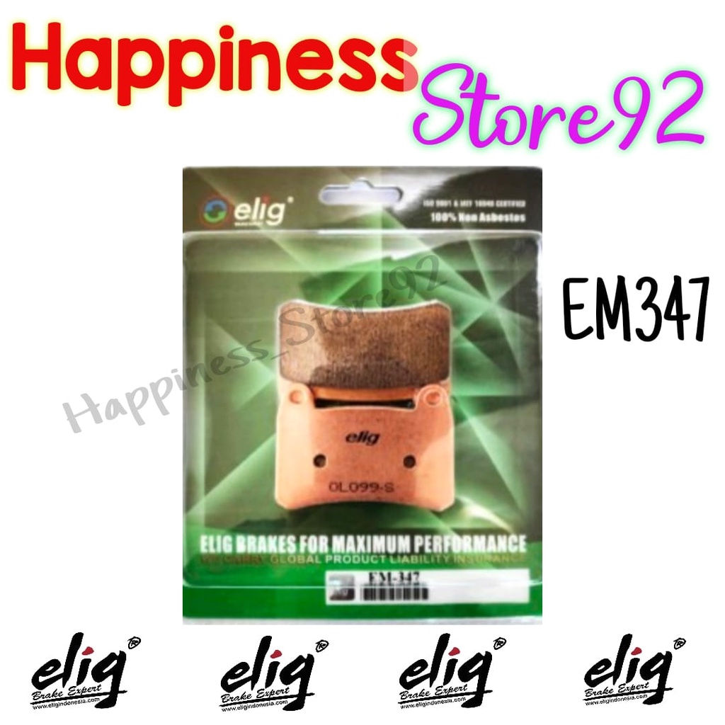 ELIG Kampas Rem Depan Sinter EM347 Benelli TNT 200 250 300 . BN251 . BN302 . BN402 . Leocino 125 350