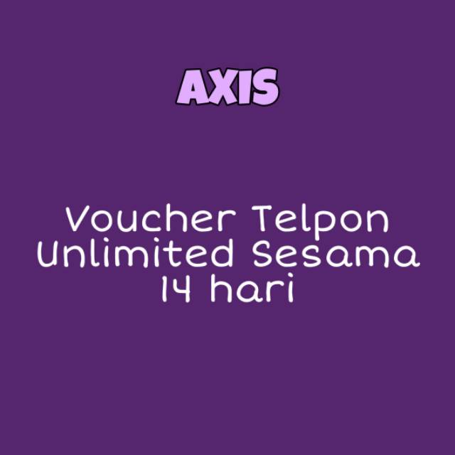 AXIS PAKET VOUCHER TELPON UNLIMITED 14 HARI