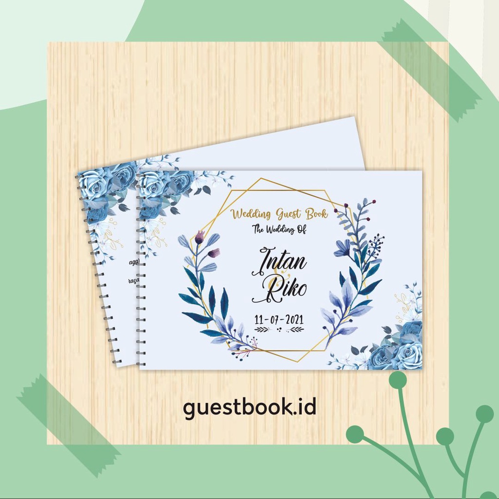 Custom Guest Book Rustic / Softcover Guest Book / Buku Tamu Pernikahan Rustic