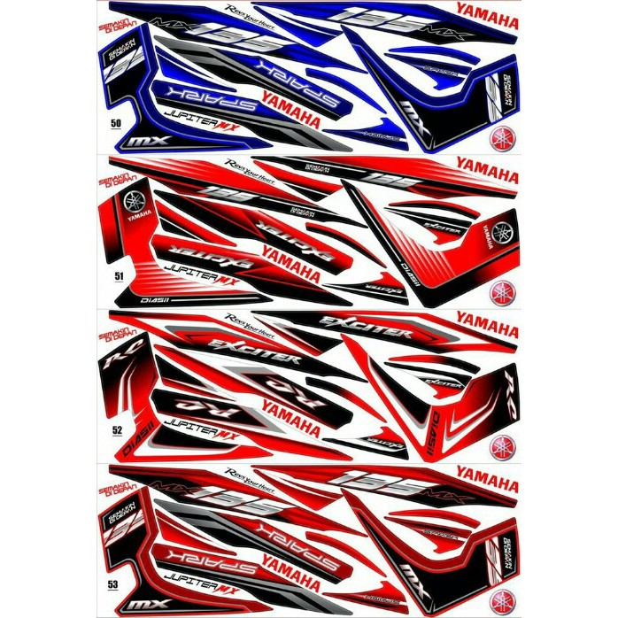 Sticker Striping Variasi Thailand Thailook Jupiter Mx Lama/Old-EXITER f700