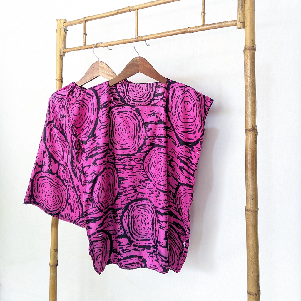 Baju Tidur Tanpa Lengan Piyama Krill Setelan Midi Homewear Homey Dress Baby Doll Dewasa Nyaman Di Rumah Santai WFH Rayon One Set Pajamas-wood pink