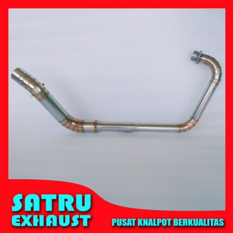 Pipa leheran knalpot Byson Fi Injeksi - Karbu full cacing stainlesd stell