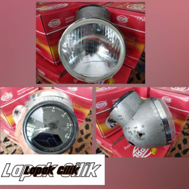 Batok Lampu Depan YL set Spedometer Spido Babon Digital Plus Reflektor Autopal H4