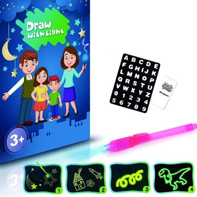 

♬ Magic Drawing Board Mainan Papan Tulis Ajaib Edukasi Anak Glowing Board LED Light Draw The Light Ω