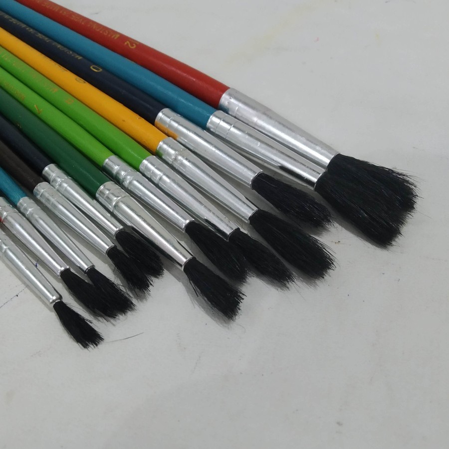 Kuas Cat Lukis air Paint Brush set 12pcs no 1-12