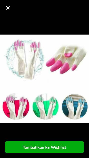 Rubber Glove Sarung Tangan Karet Cuci Piring Anti Air