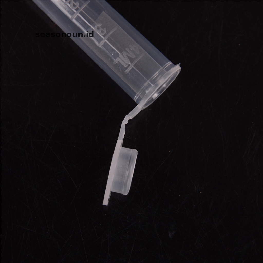 【seasonoun】 30Pcs 5ml Plastic Centrifuge Lab Test Tube Vial Sample Container Bottle with Cap .