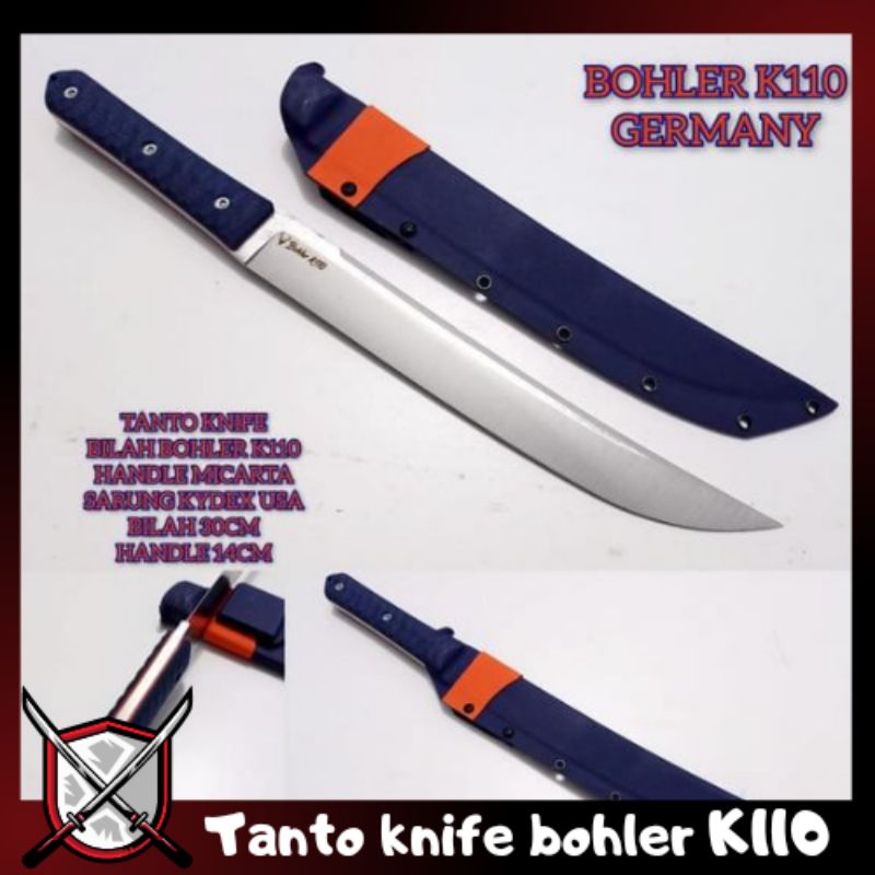 TANTO KNIFE BAJA BOHLER K110 GERMANY PREMIUM PISAI MULTIFUNGSI SUPER TAJAM