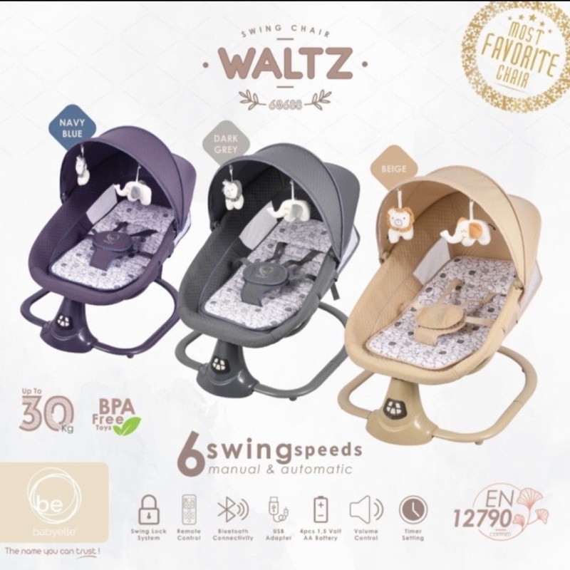 BABYELLE WALTZ 60688 SWING CHAIR / AYUNAN BAYI ELEKTRIK OTOMATIS SWING
