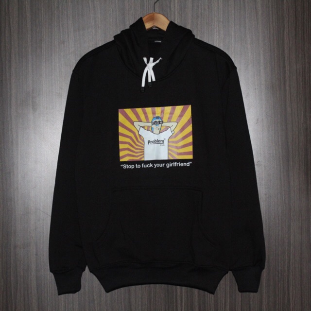 [BAYAR DI TEMPAT COD]JAKET HOODIE DISTRO PROBLEM CLUB pria wanita / HOODIE PROBLEM
