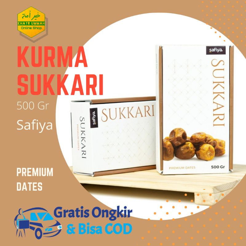 

Kurma Sukari / Sukkari Premium Dates 500 gr Grade A Berizin KEMENTAN Kurma Raja Basah Lembut Oleh-oleh Haji Umroh