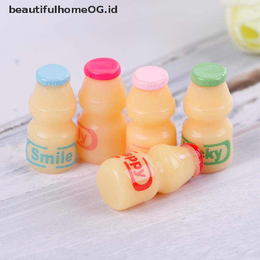 5pcs / lot Miniatur Minuman Susu Untuk Rumah Boneka