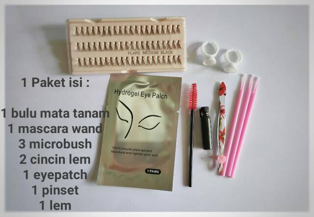 [7 in 1] Paket Komplit Bulu Mata Tanam eyelash extension human hair kualitas export