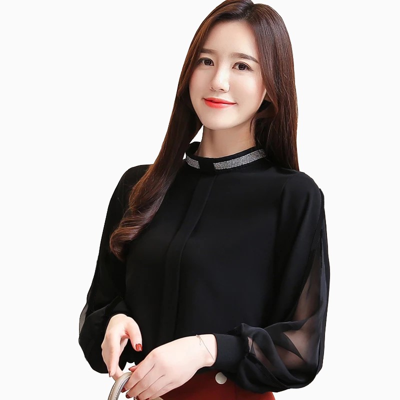 Blouse Lengan panjang Wanita Gaya Korea variasi mote Model Terbaru - XSHOP Estiana