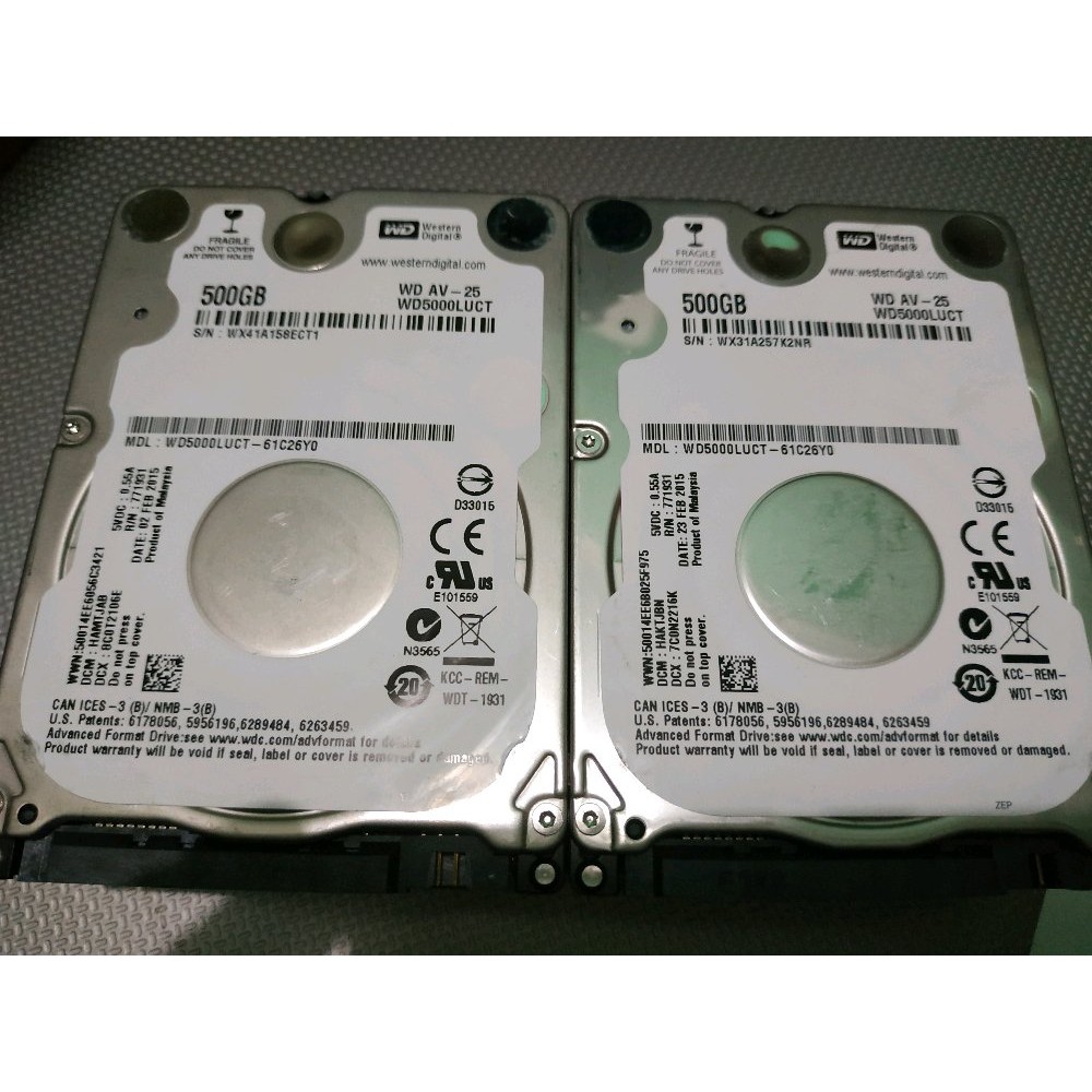 HDD WD 2.5inch laptop slim 500GB Best Quality