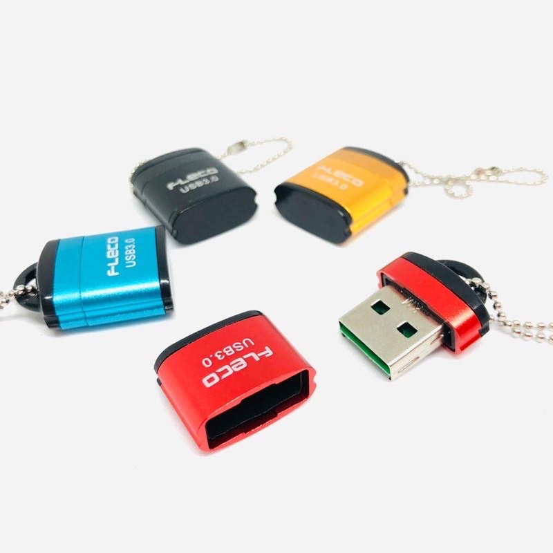 GROSIR CARD READER MICRO SD FLECO METAL CR-22 SUPPORT USB 3.0 UP TO 512GB MINI STYLE dan (card reader enov micro murah) BY SEN