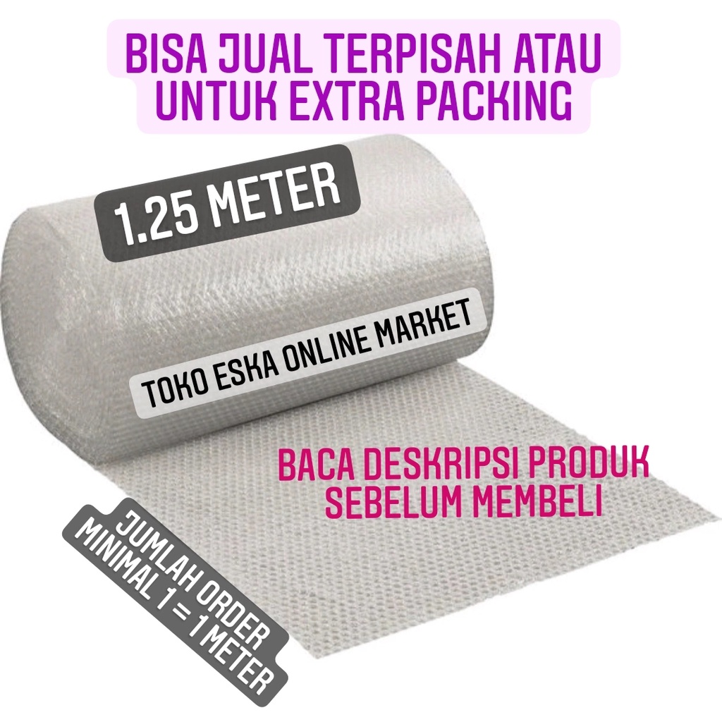 

BUBBLE WRAP 1.25 M X 1 M - PUTIH