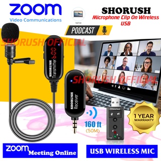Shorush GM-1 USB PC Microphone Mic Clip On Wireless Laptop Zoom Webinar Podcast Teleconference Meeting