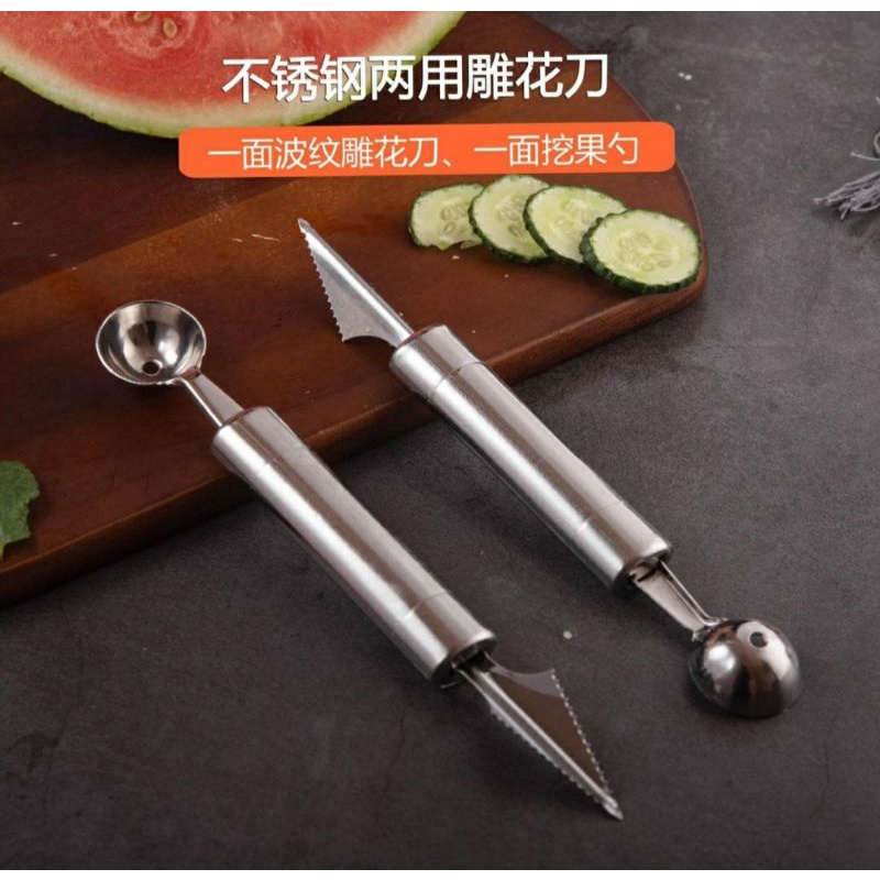 Sendok Scoop Buah Multifungsi Stainless Pisau Buah
