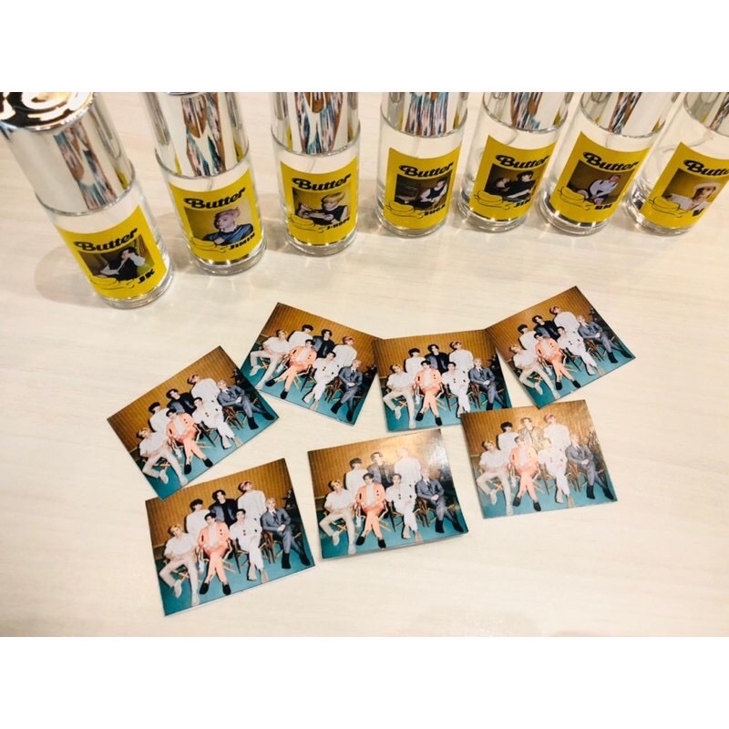 PARFUM BTS +POSTCARD + TAS BT21 MERCH BUTTER PARFUME 50 ML BANGTAN ARMY RM JK JHOPE JIN SUGA V JIMIN
