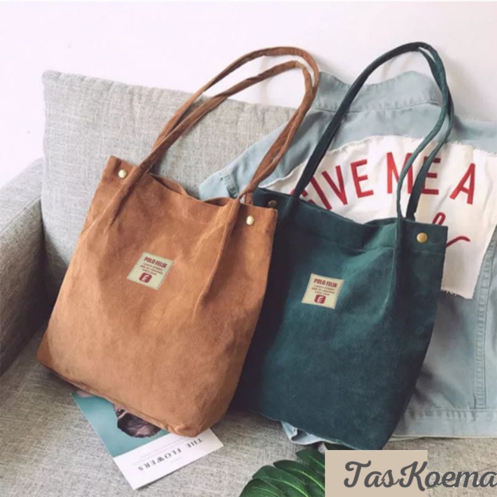 Tas tote termurah &amp; Tas Selempang Bahu Tas Tote Resleting Kanvas